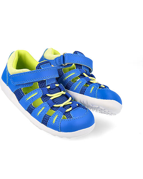 Bobux Sandalo I Walk Summit - Snorkel Blue e Sunny Lime - Camminatori Esperti Sandali