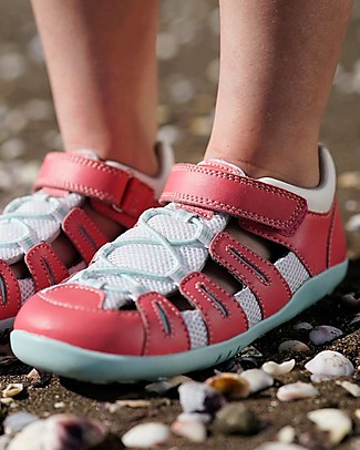 Bobux Sandalo Kid Plus Summit -Rosa/Azzurro - Suola Aktiv per Ogni Superficie! Scarpe_