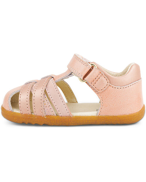 Bobux Sandalo Step-Up Cross Jump Ragnetto - Dusk Pearl + Rose Gold - Suola Flessibile per i Primi Passi Sandali