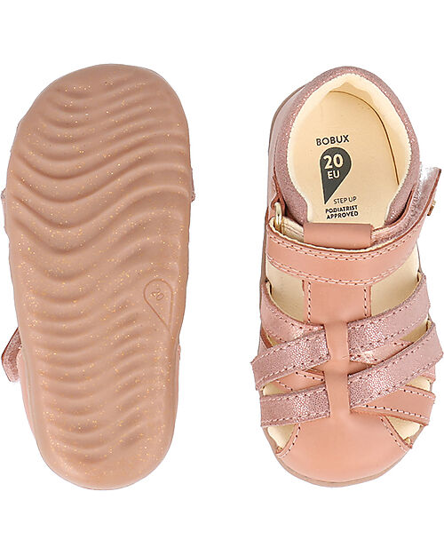 Bobux Sandalo Step Up Cross Jump - Rosa - Primi Passi Sandali