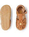 Bobux Sandalo Step Up Petal - Caramello - con Fiore Applicato - Primi Passi Sandali