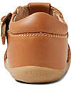 Bobux Sandalo Step Up Petal - Caramello - con Fiore Applicato - Primi Passi Sandali