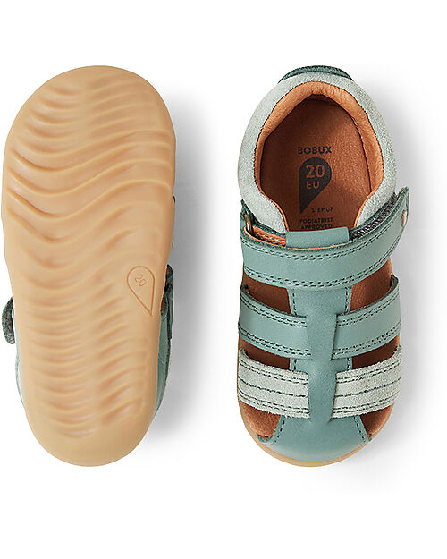 Bobux Sandalo Step-Up Roam Ragnetto - Iceberg Green - Flessibile per i Primi Passi! Sandali