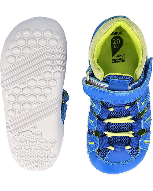 Bobux Sandalo Step Up Summit - Snorkel Blue e Sunny Lime - Primi Passi Sandali