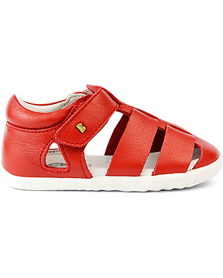 Bobux Sandalo Step-Up Tidal - Rosso - Pelle Quickdry! Scarpe_