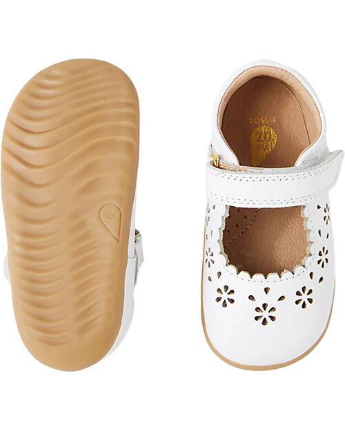 Bobux Sandalo Step Up Tilly - Bianco - Design Mary Jane - Per i Primi Passi Sandali