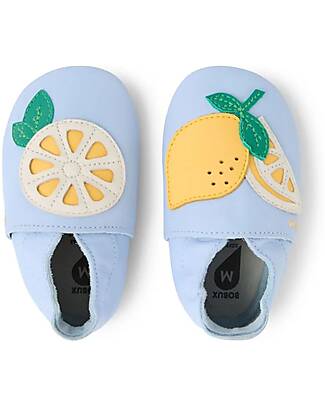 Bobux Sarpina Soft Sole - Azzurro - Limoni - La cosa Migliore dopo i Piedi Scalzi! Scarpine Soft Sole