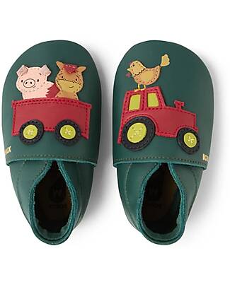 Bobux Sarpina Soft Sole - Rusty Ride - Verde Foresta - La cosa Migliore dopo i Piedi Scalzi! Scarpine Soft Sole