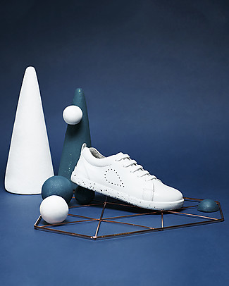 Bobux Scarpa Kid Grass Court, Bianco- Suola super flessibile! Scarpe