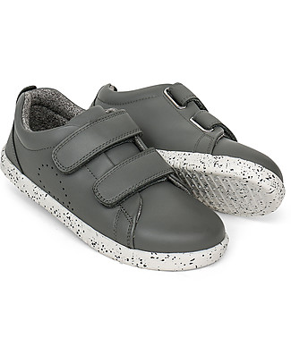 Bobux Scarpa Kid Grass Court - Smoke - Suola Imbottita e Flessibile! Scarpe