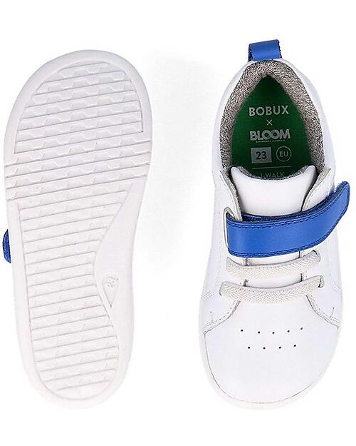 Bobux Scarpa Sportiva I Walk Pace - Optical White e Blu Navy - Camminatori Esperti Scarpe