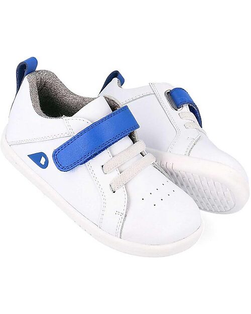 Bobux Scarpa Sportiva I Walk Pace - Optical White e Blu Navy - Camminatori Esperti Scarpe