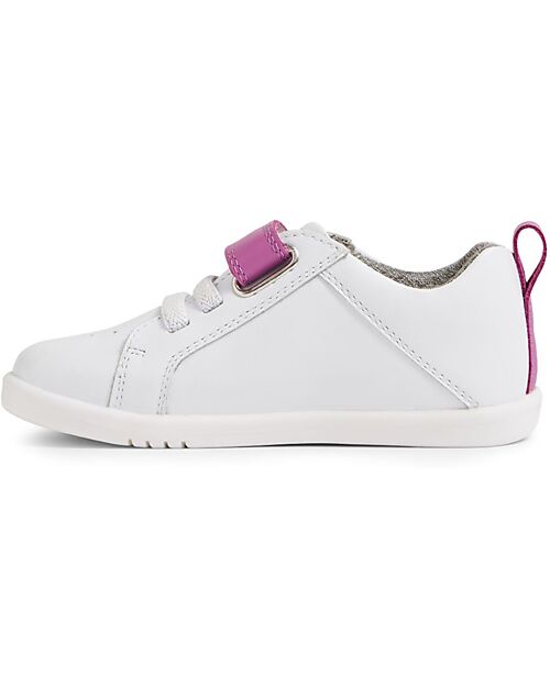 Bobux Scarpa Sportiva I Walk Pace - Optical White e Orchidea - Camminatori Esperti Scarpe