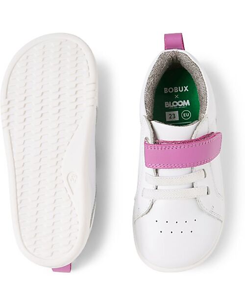 Bobux Scarpa Sportiva I Walk Pace - Optical White e Orchidea - Camminatori Esperti Scarpe