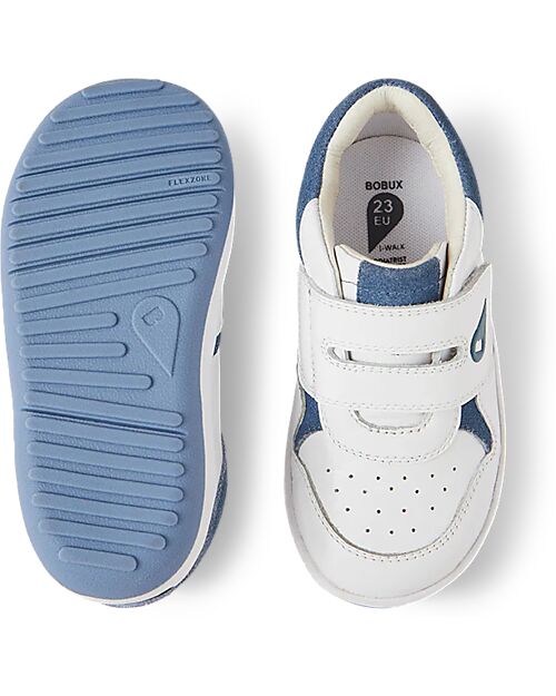 Bobux Scarpina I Walk Baseline - Bianco e Blu - Camminatori esperti Scarpe
