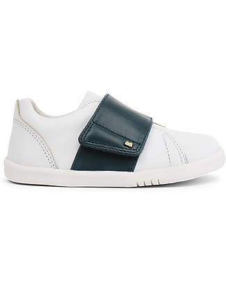 Bobux Scarpina I-Walk Boston Trainer, Bianco/Blu Navy - Per Ogni Occasione! Scarpe
