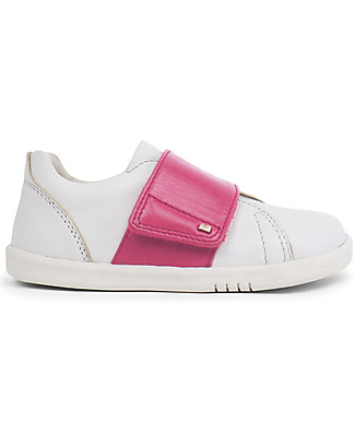 Bobux Scarpina I-Walk Boston Trainer, Bianco/Rosa - Per Ogni Occasione! Scarpe