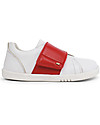 Bobux Scarpina I Walk Boston Trainer - Bianco/Rosso - Camminatori Esperti Scarpe