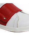 Bobux Scarpina I Walk Boston Trainer - Bianco/Rosso - Camminatori Esperti Scarpe