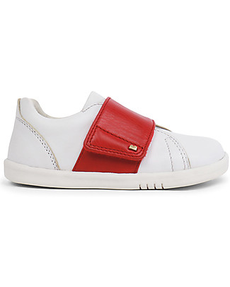 Bobux Scarpina I-Walk Boston Trainer, Bianco/Rosso - Per Ogni Occasione! Scarpe