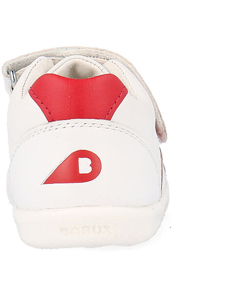 Bobux Scarpina I Walk Comet - Bianco e Rosso - Camminatori Esperti Scarpe