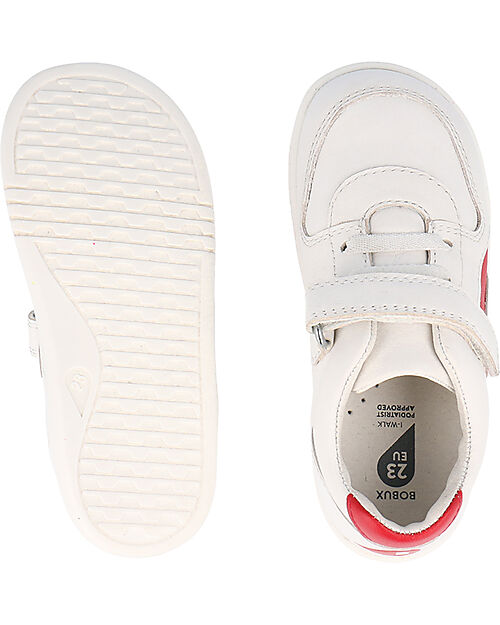 Bobux Scarpina I Walk Comet - Bianco e Rosso - Camminatori Esperti Scarpe