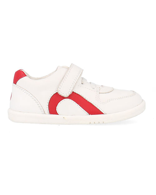 Bobux Scarpina I Walk Comet - Bianco e Rosso - Camminatori Esperti Scarpe