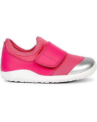 Bobux Scarpina I-Walk Dimension2 - Fucsia/Argento - Super flessibile in Lana Merino Scarpe