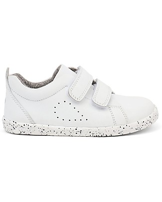 Bobux Scarpina I-Walk Grass Court - Bianco - Suola in Fantasia super flessibile! Scarpe