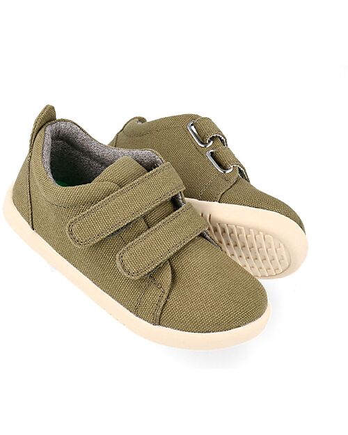 Bobux Scarpina I Walk Grass Court Canvas - Sea Kelp - Camminatori Esperti Scarpe