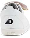 Bobux Scarpina I Walk Grass Court Switch - Bianco - Strap Rose Gold e Gold - Camminatori Esperti Sneakers