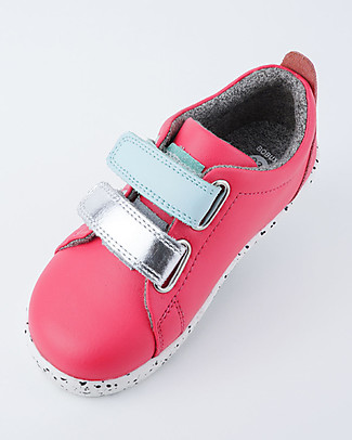 Bobux Scarpina I-Walk Grass Court Switch - Rosa - Strap Multicolor Intercambiabili! Scarpe