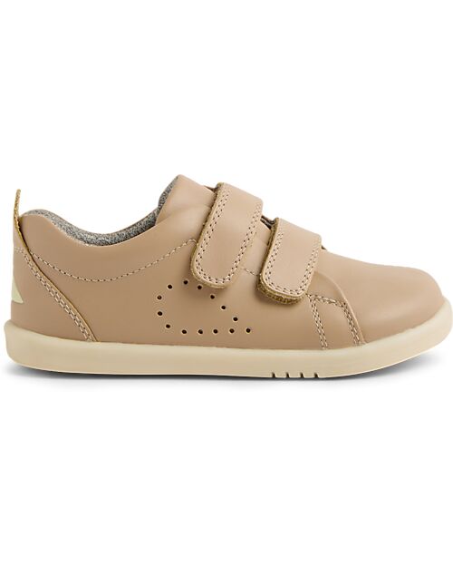 Bobux Scarpina I Walk Grass Court - Warm Taupe - in Pelle - Camminatori Esperti Scarpe