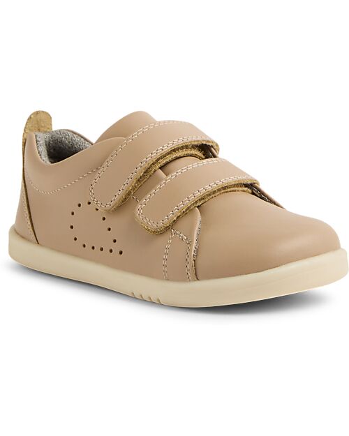 Bobux Scarpina I Walk Grass Court - Warm Taupe - in Pelle - Camminatori Esperti Scarpe
