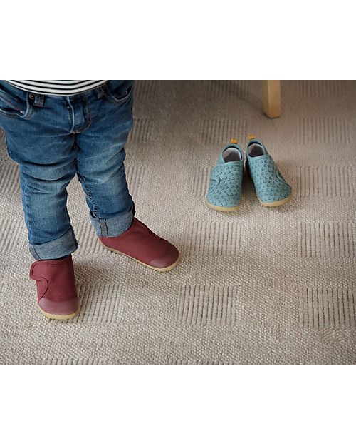 Bobux Scarpina I Walk Indie - Slate Wings - Cotone Organico - Pantofole Perfette in Casa o all'Asilo! Pantofole