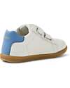 Bobux Scarpina I Walk Maverick - Bianco e Azzurro - Pelle Premium - Cammiatori Esperti Scarpe