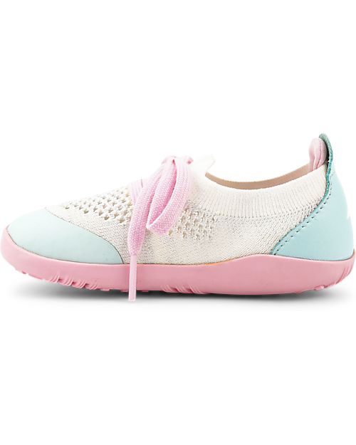 Bobux Scarpina I Walk Play Knit - Azzurro/Bianco - Camminatori Esperti Scarpe