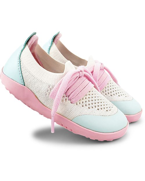 Bobux Scarpina I Walk Play Knit - Azzurro/Bianco - Camminatori Esperti Scarpe