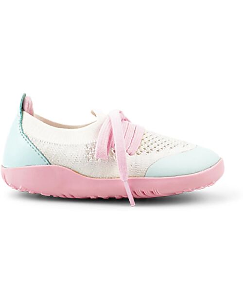 Bobux Scarpina I Walk Play Knit - Azzurro/Bianco - Camminatori Esperti Scarpe