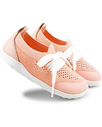 Bobux Scarpina I-Walk Play Knit - Rosa - Morbido Tessuto Elastico! Scarpe
