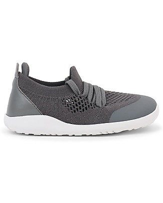 Bobux Scarpina I-Walk Play Knit - Smoke - Morbido Tessuto Elastico! Scarpe