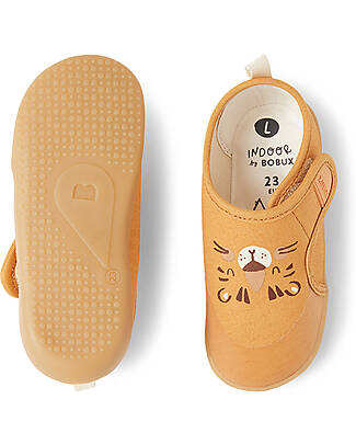 Bobux Scarpina I Walk Pure Nook Indie - Leone - Oak Buff - Pantofole Perfette in Casa o a Scuola! Pantofole