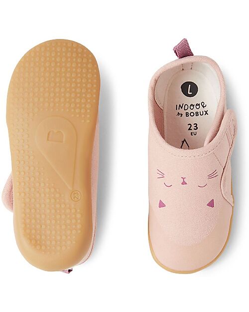 Bobux Scarpina I Walk Pure Nook Indoor - Gattino - Rose Smoke - Perfette in Casa o all'Asilo Pantofole