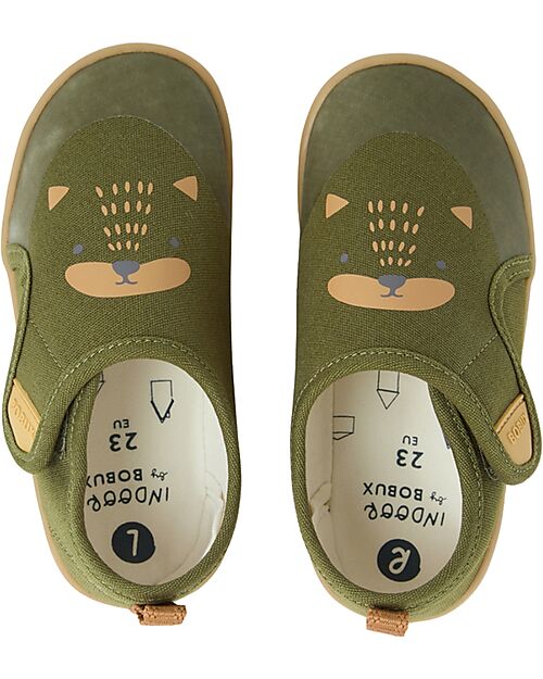 Bobux Scarpina I Walk Pure Nook Indoor - Gatto - Dried Herb - Perfette in Casa o all'Asilo Pantofole