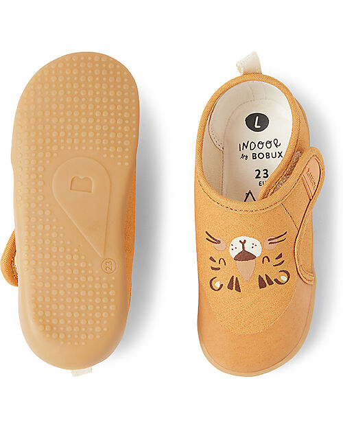 Bobux Scarpina I Walk Pure Nook Indoor - Leone - Oak Buff - Perfette in Casa o all'Asilo Pantofole