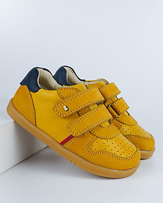 Bobux Scarpina I Walk Riley - Giallo Charteuse e Navy - Stile Retrò Scarpe_