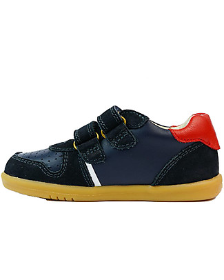 Bobux Scarpina I Walk Riley - Navy e Rosso - Stile Retrò Scarpe_