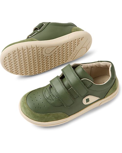 Bobux Scarpina Kid Plus Champ II - Bronze Green - Pelle Premium - Camminatori Esperti Scarpe