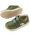 Bobux Scarpina Kid Plus Champ II - Bronze Green - Pelle Premium - Camminatori Esperti Scarpe