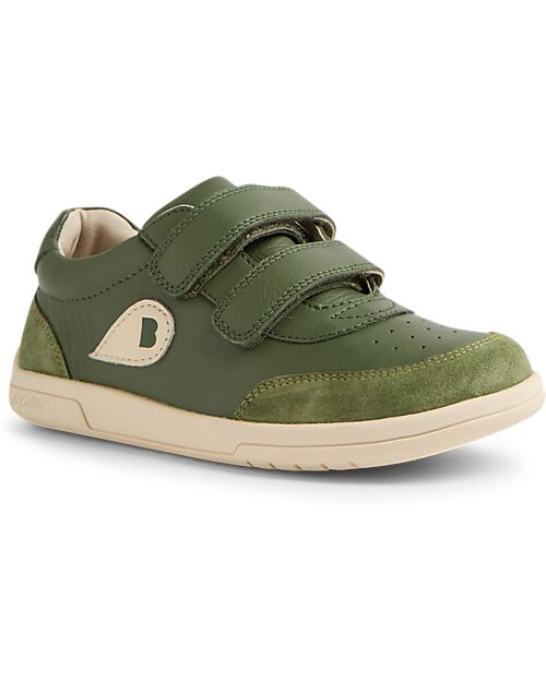 Bobux Scarpina Kid Plus Champ II - Bronze Green - Pelle Premium - Camminatori Esperti Scarpe